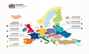 Creative European map information v